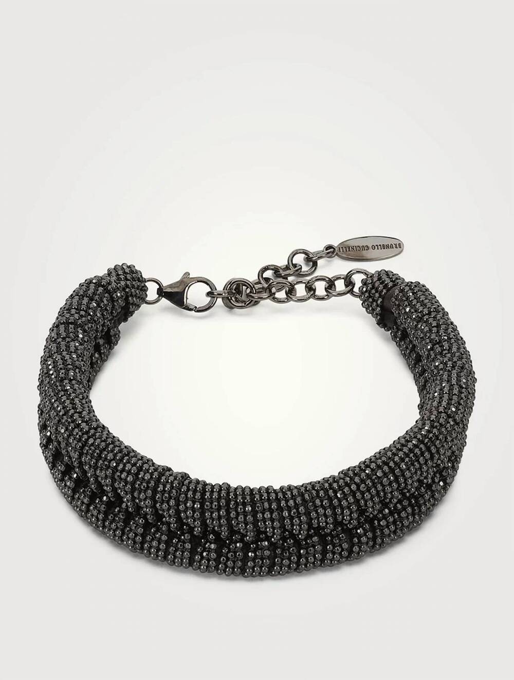 NEW BRUNELLO CUCINELLI women's precious bracelet in black